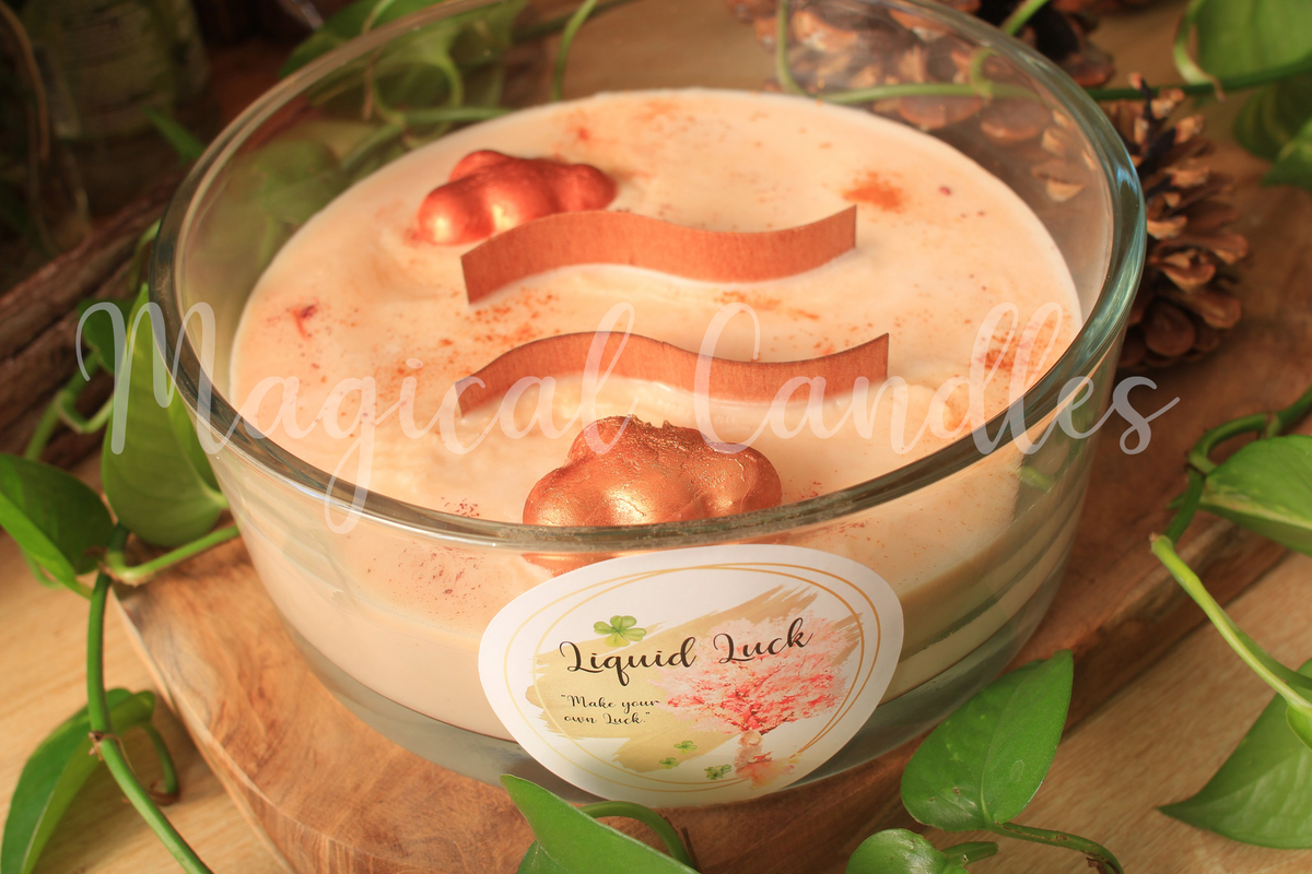 Bougie parfumée, Liquid Luck (750g), cire végétale