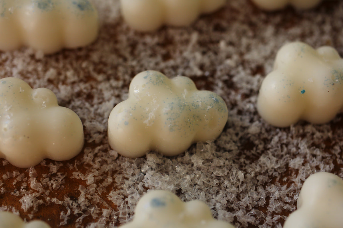 Fondant parfumées, Nuées de Coton (Collection Escale d'Hiver), (lot de 5 x 10g), cire végétale