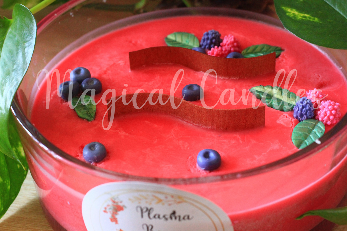 Bougie parfumée, Plasma Berry (750g),cire végétale