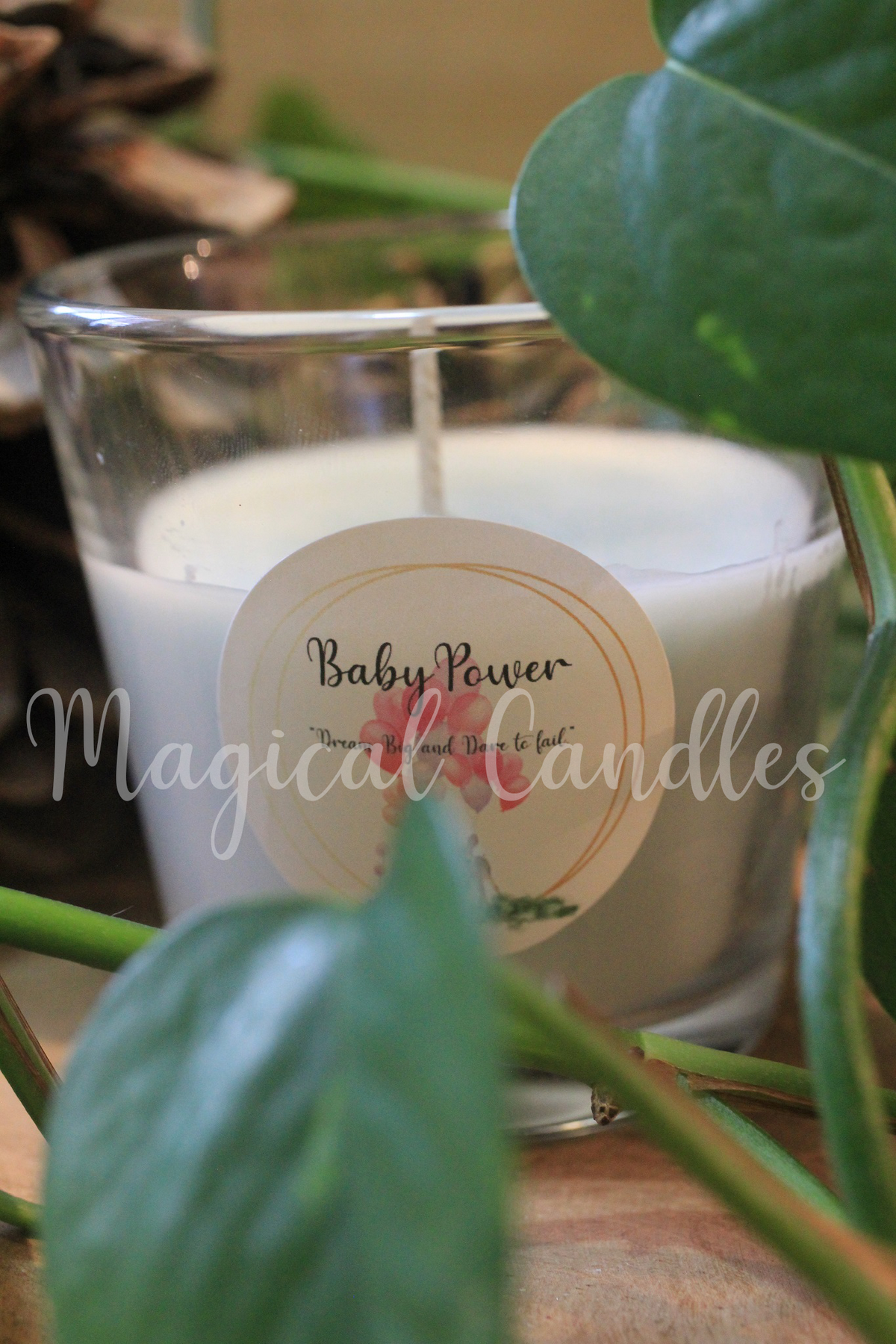 Bougie parfumée, Baby Power (90g), cire végétale